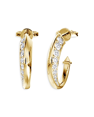 De Beers Forevermark Avaanti Pave Diamond Hoops in 18K Yellow Gold, 0.70 ct. t.w.