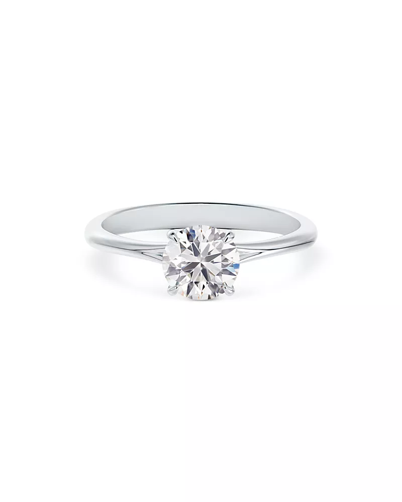 De Beers Forevermark Icon Setting Round Diamond Engagement Ring in Platinum, 1.0 tcw