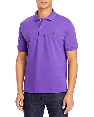 Lacoste Classic Cotton Pique Fashion Polo Shirt In Lavender