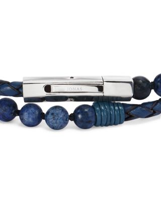 Dakota Mixed Semi Precious Beaded & Leather Bracelet