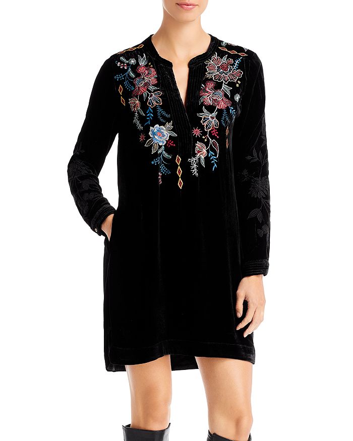 Johnny was black velvet dress store