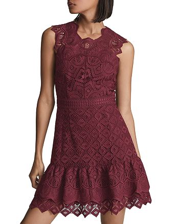 REISS Delilah Lace Mini Dress | Bloomingdale's