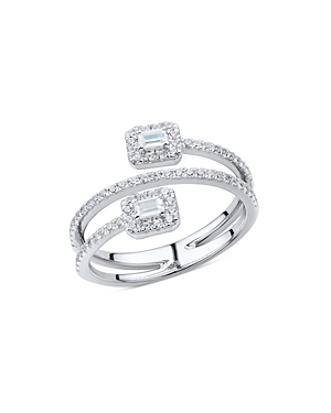 Bloomingdale's Diamond Emerald-Cut Bypass Ring in 14K White Gold, 0.50 ct. t.w. - 100% Exclusive
