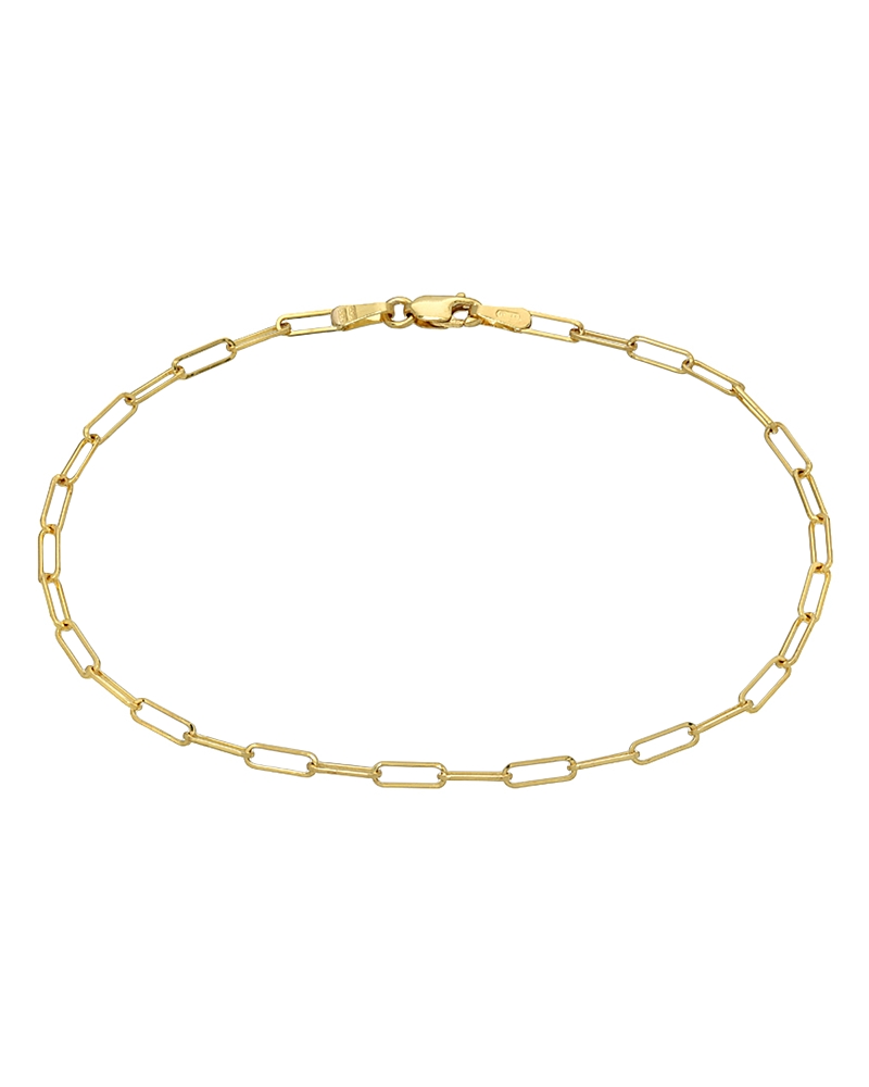 Zoe Lev 14k Yellow Gold Open Link Ankle Bracelet In Gold