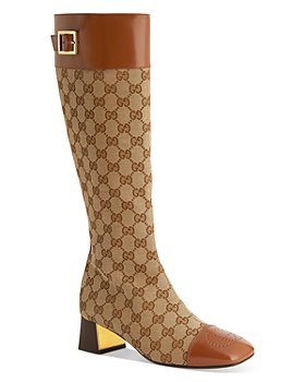 Gucci - Women's GG Canvas Knee High Boots