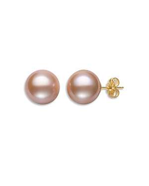 Bloomingdale's Pink Cultured Freshwater Pearl Stud Earrings In 14k Yellow Gold - 100% Exclusive