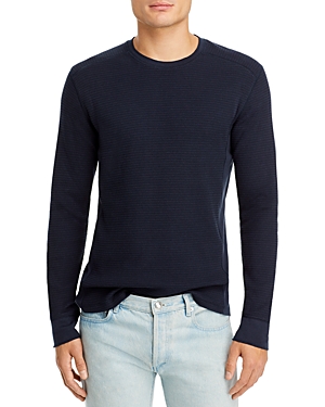 VINCE PIMA COTTON BLEND THERMAL WAFFLE KNIT TEE