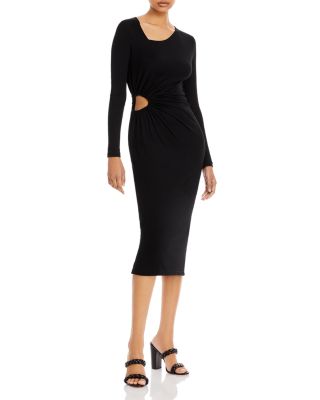LNA Ami Rib Cutout Detail Dress | Bloomingdale's Women