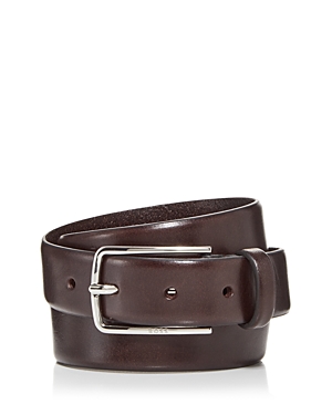 Hugo Boss Men's Chuck Leather Belt In Dark Brown