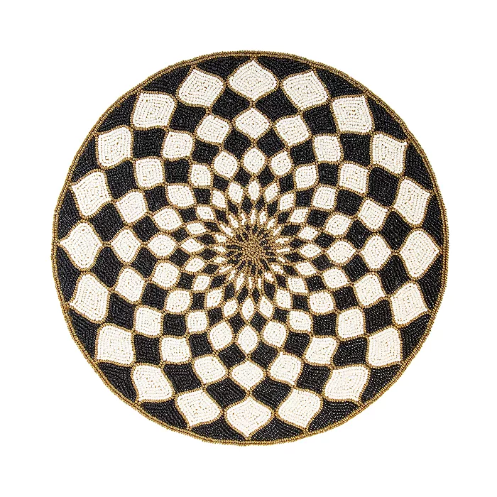 Black & Ivory Kaleidoscope Placemat