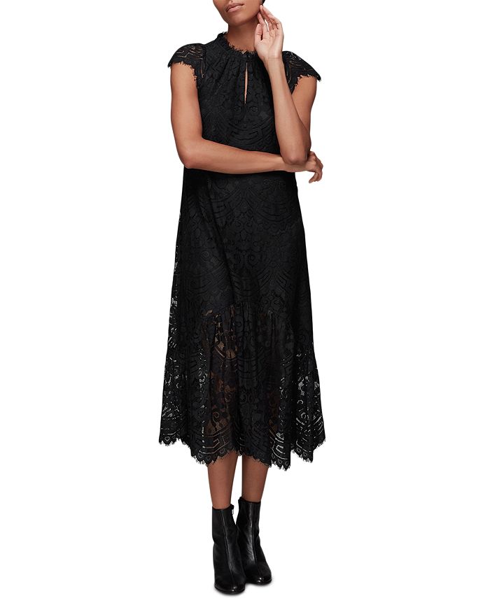 Whistles Lace Detail Trapeze Dress Bloomingdale's