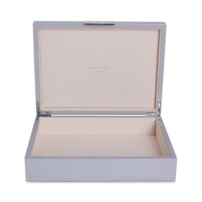 High Gloss Lacquer Box with Silver - Large