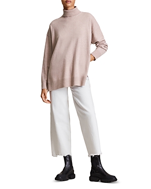 Allsaints Gala Cashmere Turtleneck Sweater In Pashmina Pink