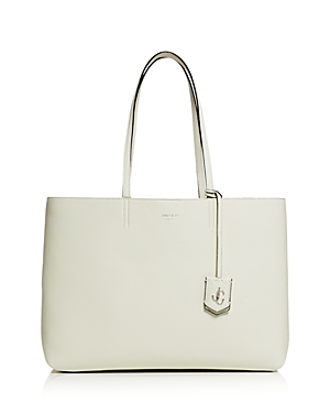 Shop Jimmy Choo Nine2five Large Leather Tote In Latte