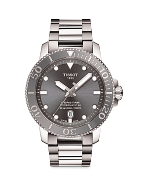 Shop Tissot Seastar 1000 Watch, 43mm In Grey/silver