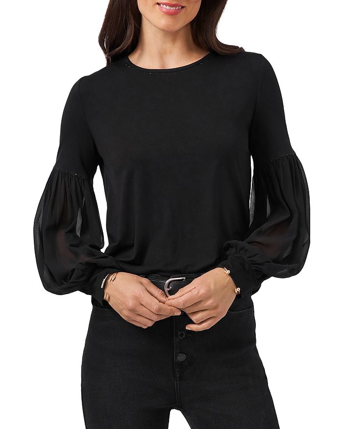 Vince camuto mixed media hot sale top