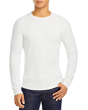 Vince Pima Cotton Blend Thermal Waffle Knit Tee In Off White