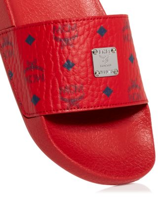 MCM Women's Visetos Slide Sandals | Bloomingdale's