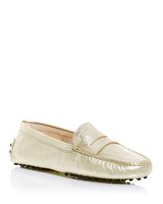 gold loafers