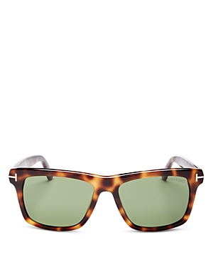 Tom Ford Men's Buckley Square Sunglasses, 56mm In Havana/green