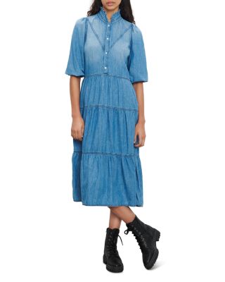 ba&sh Willow Chambray Midi Dress | Bloomingdale's Women