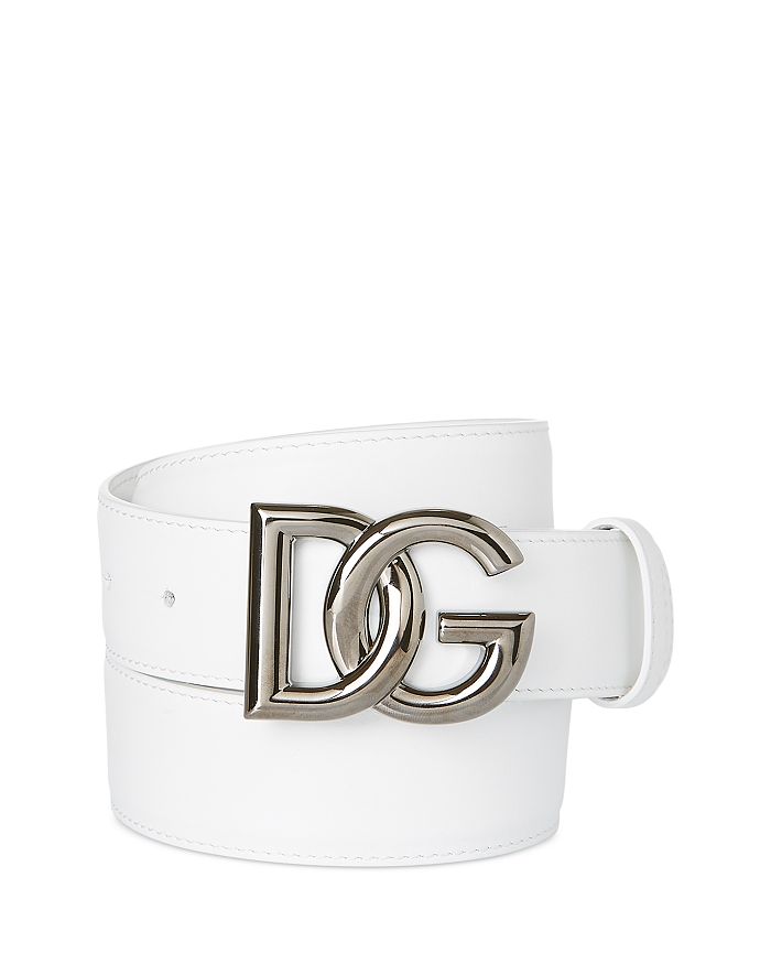 Dolce & Gabbana Men's Interlocking Logo Leather Belt | Bloomingdale's
