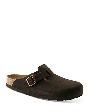 Birkenstock Brown Regular Boston Soft Footbed Slip-on Loafers In Mocha