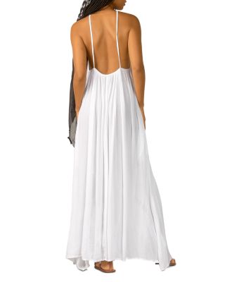 white silk maxi dress
