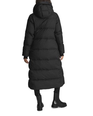 long puffer black coat