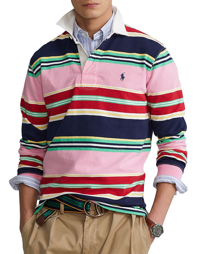 Polo Ralph Lauren Cotton Stripe Classic Fit Rugby Shirt | Bloomingdale's