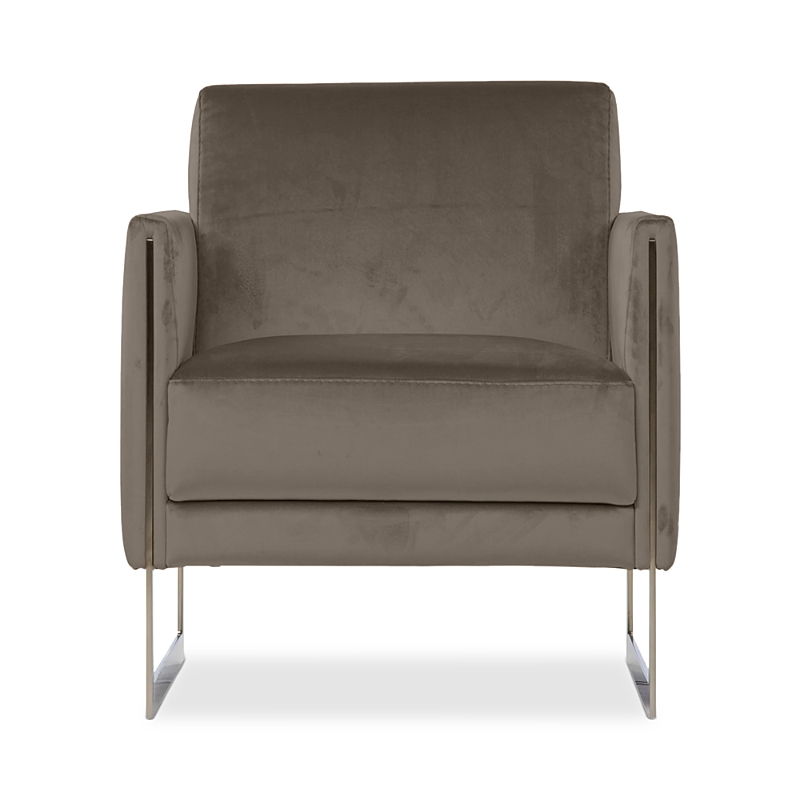 Giuseppe Nicoletti Coco Velvet Brass Chair In Dubai Tortora/brass
