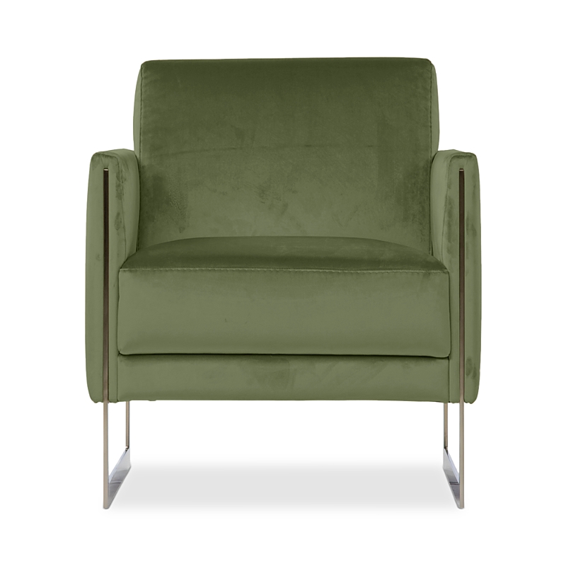 Giuseppe Nicoletti Coco Velvet Brass Chair In Dubai Oliva/brass