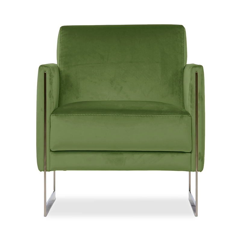 Giuseppe Nicoletti Coco Velvet Brass Chair In Dubai Verde/brass