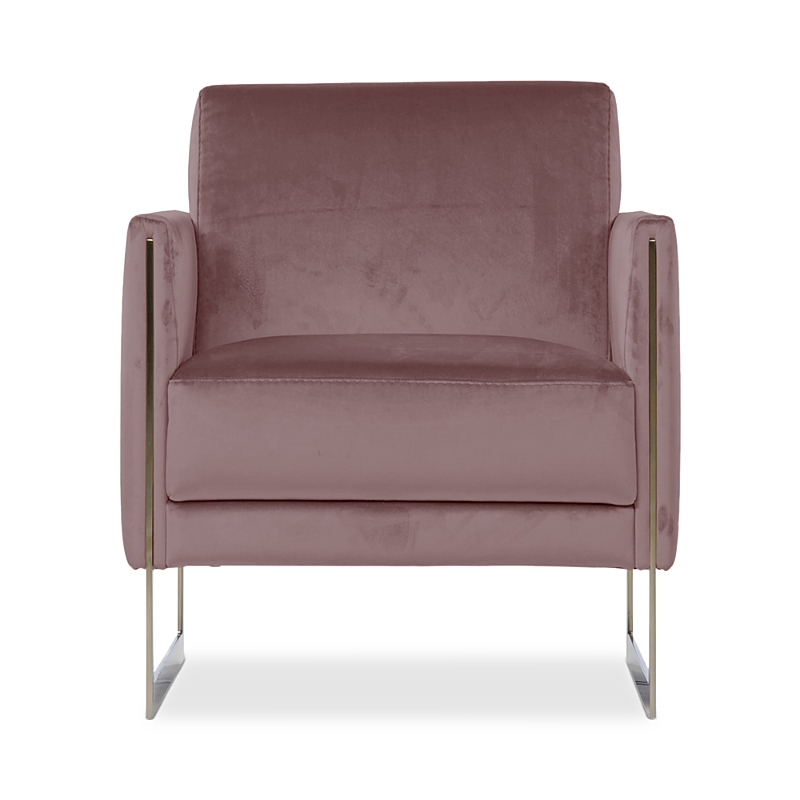 Giuseppe Nicoletti Coco Velvet Brass Chair In Dubai Rosa/brass