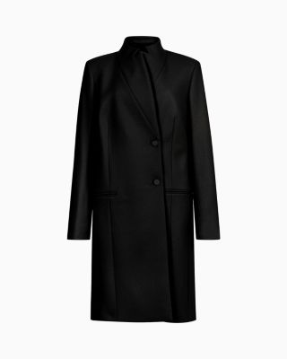 Sidney Wool Cashmere Leather Sleeve Coat | AllSaints UAE