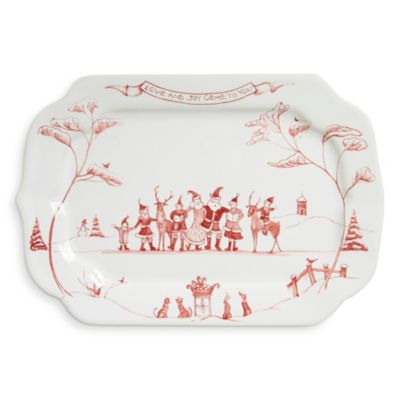 Juliska - Country Estate Winter Frolic Ruby Gift Tray, Love & Joy