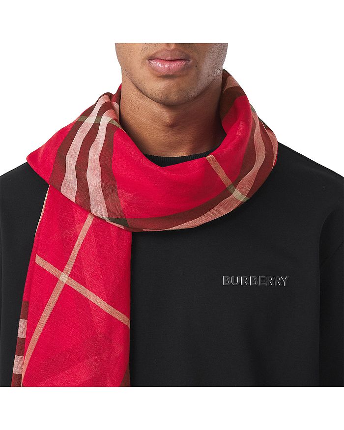 Burberry giant on sale check gauze scarf