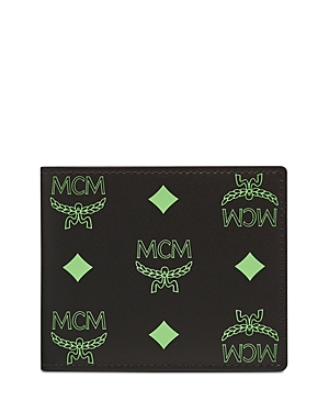 Mcm Color Splash Logo Leather Card Case