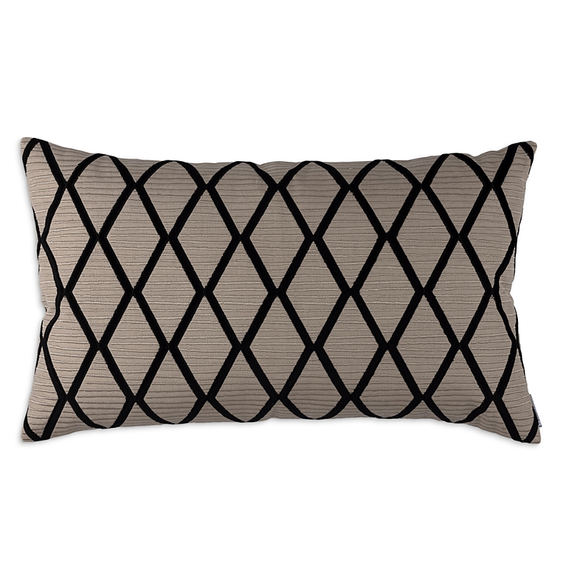 Lili Alessandra Brook Linen Decorative Pillow, 18 X 30 In Natural/black