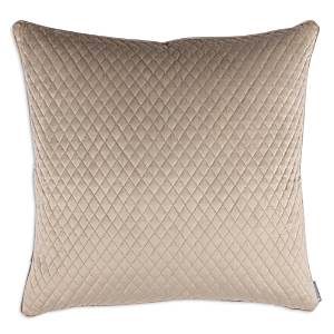 Shop Lili Alessandra Valentina Quilted Velvet Euro Decorative Pillow, 26 X 26 In Buff