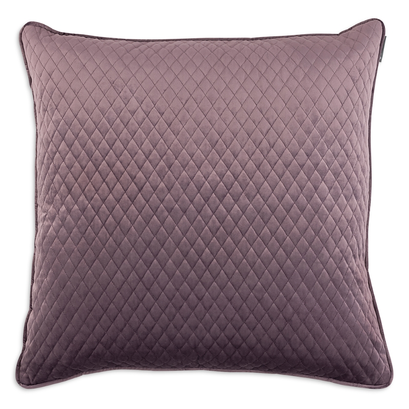 Lili Alessandra Valentina Quilted Velvet Euro Decorative Pillow, 26 X 26 In Raisin