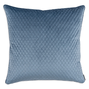 Shop Lili Alessandra Valentina Quilted Velvet Euro Decorative Pillow, 26 X 26 In Smokey Blue