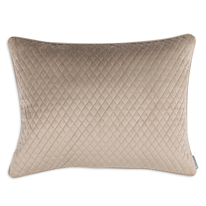 Lili Alessandra Valentina Quilted Velvet Decorative Pillow, 20 X 26 In Buff