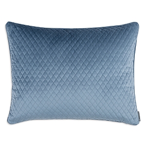 Lili Alessandra Valentina Quilted Velvet Decorative Pillow, 20 X 26 In Smokey Blue