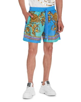 Versace Jeans Couture Printed Garland Shorts in Red Black Mens Shorts Versace Jeans Couture Shorts for Men 