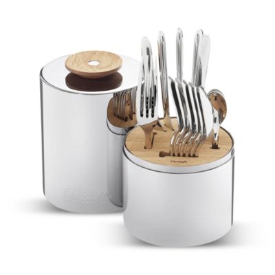 Christofle - Essentiel 24-Piece Flatware Set with Storage Canister, Service for 6