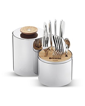 Christofle - Essentiel 24-Piece Flatware Set with Storage Canister, Service for 6