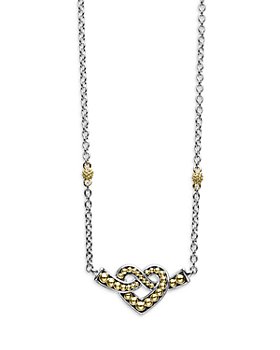 LAGOS - 18K Yellow Gold & Sterling Silver Beloved Heart Chain Pendant Necklace, 16-18"