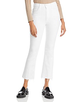 MOTHER - The Hustler High Rise Frayed Flare Leg Ankle Jeans in Fairest of Them All