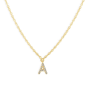 Moon & Meadow 14k Yellow Gold Diamond Initial Pendant Necklace, 18 - 100% Exclusive In A